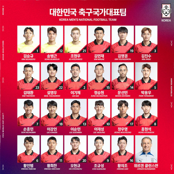 월드컵-대한민국-대표팀-2026-라인업